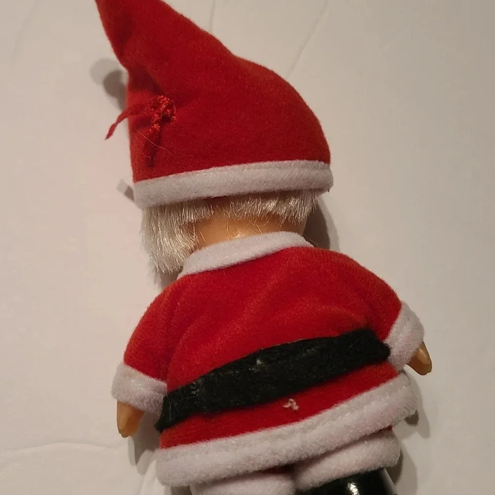 Vintage Precious Moments Christmas Ornament Santa doll plastic